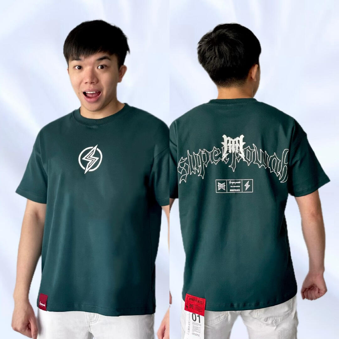 Superhero Tee Shirt - Forest Green